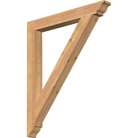 Ekena Millwork Traditional Traditional Smooth Bracket, Western Red Cedar, 3 1/2"W x 32"D x 38"H BKT04X32X38TRA01SWR